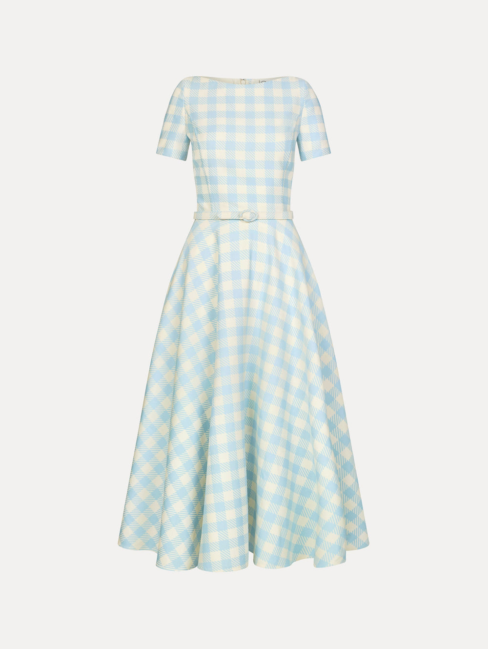Oscar de la Renta Gingham Wool-Blend Dress