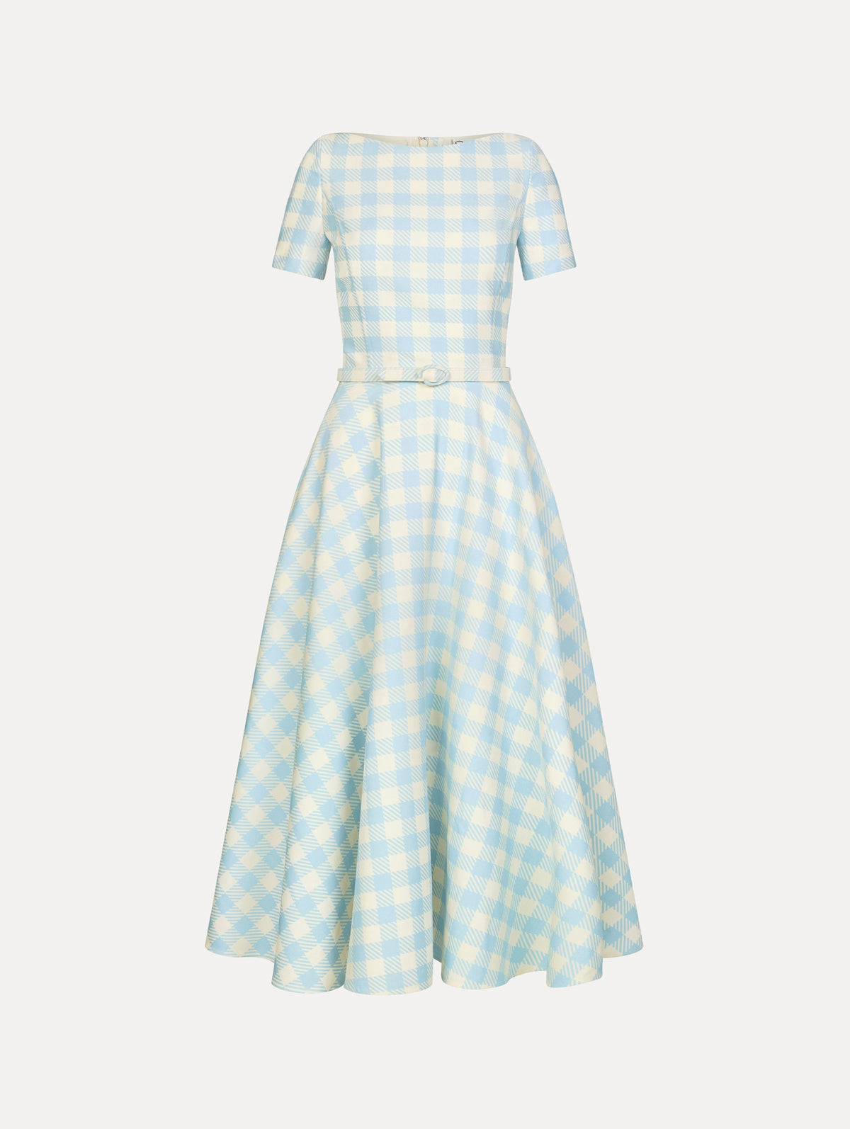 Oscar de la Renta Gingham Wool-Blend Dress
