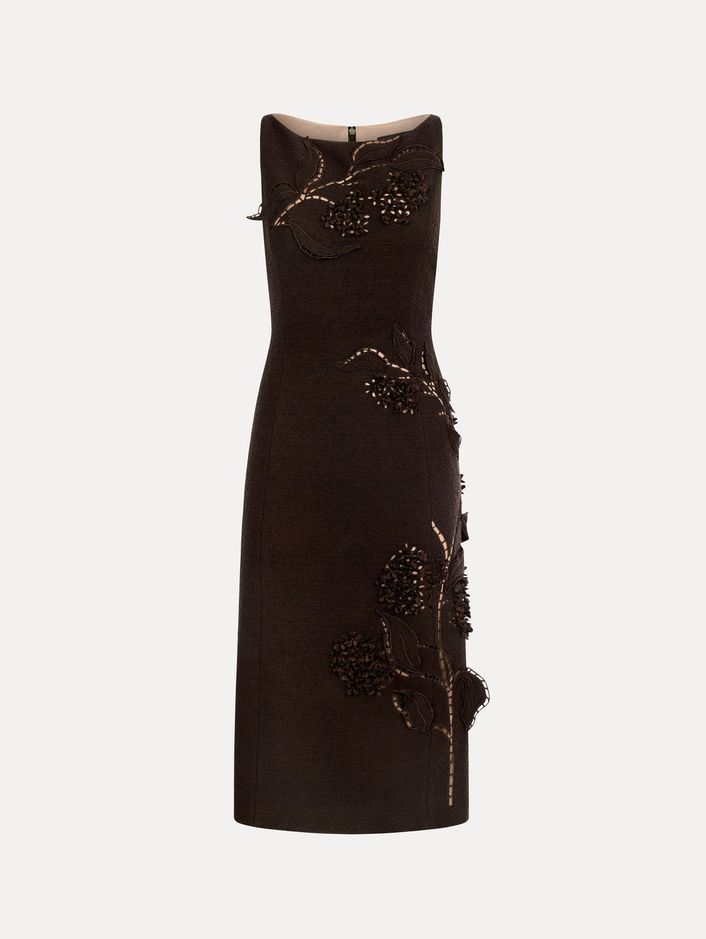 Oscar de la Renta Porcelain Flower Cutout Dress