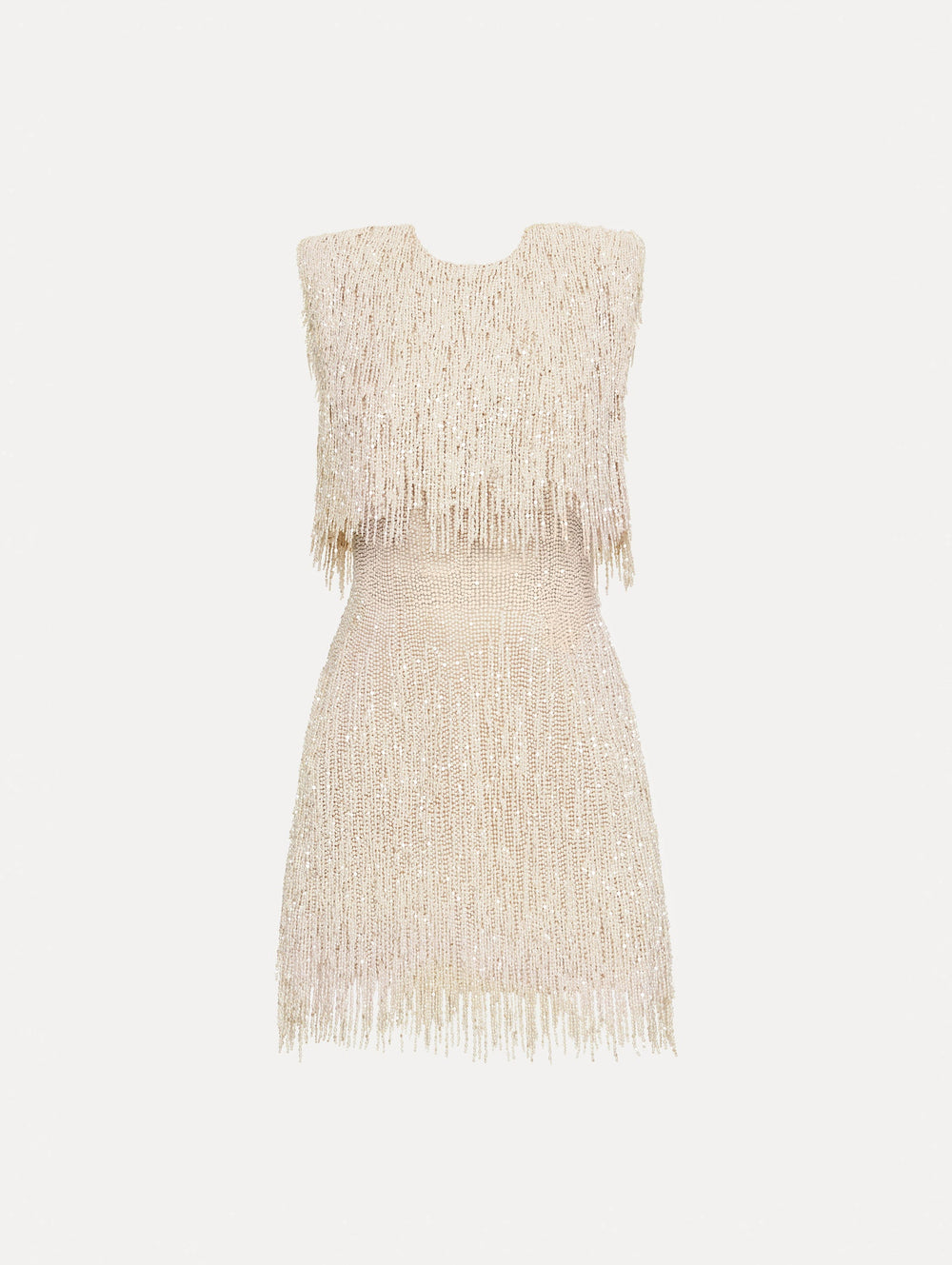 Oscar de la Renta Pearl Fringe Cocktail Dress