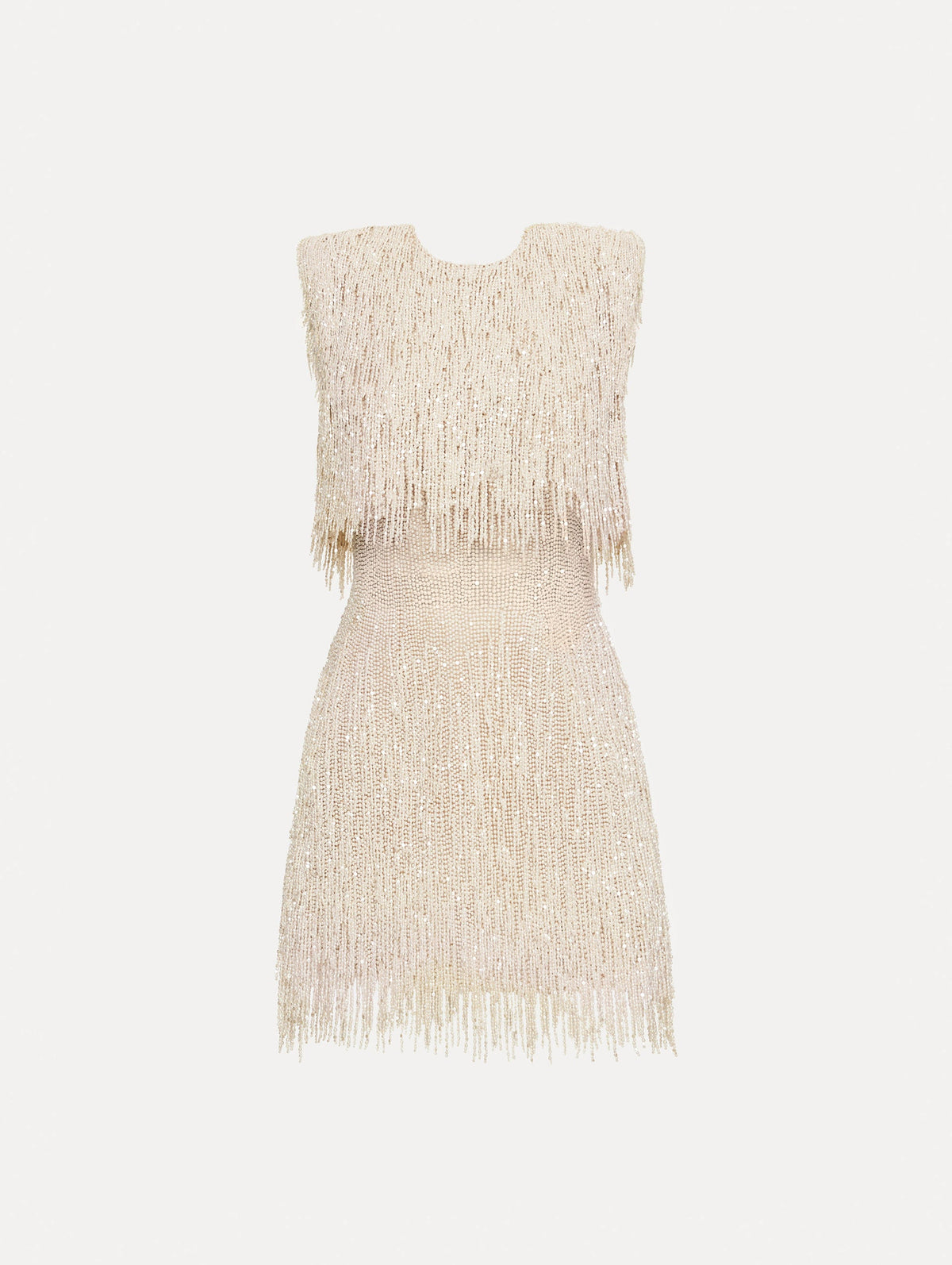 Oscar de la Renta Pearl Fringe Cocktail Dress