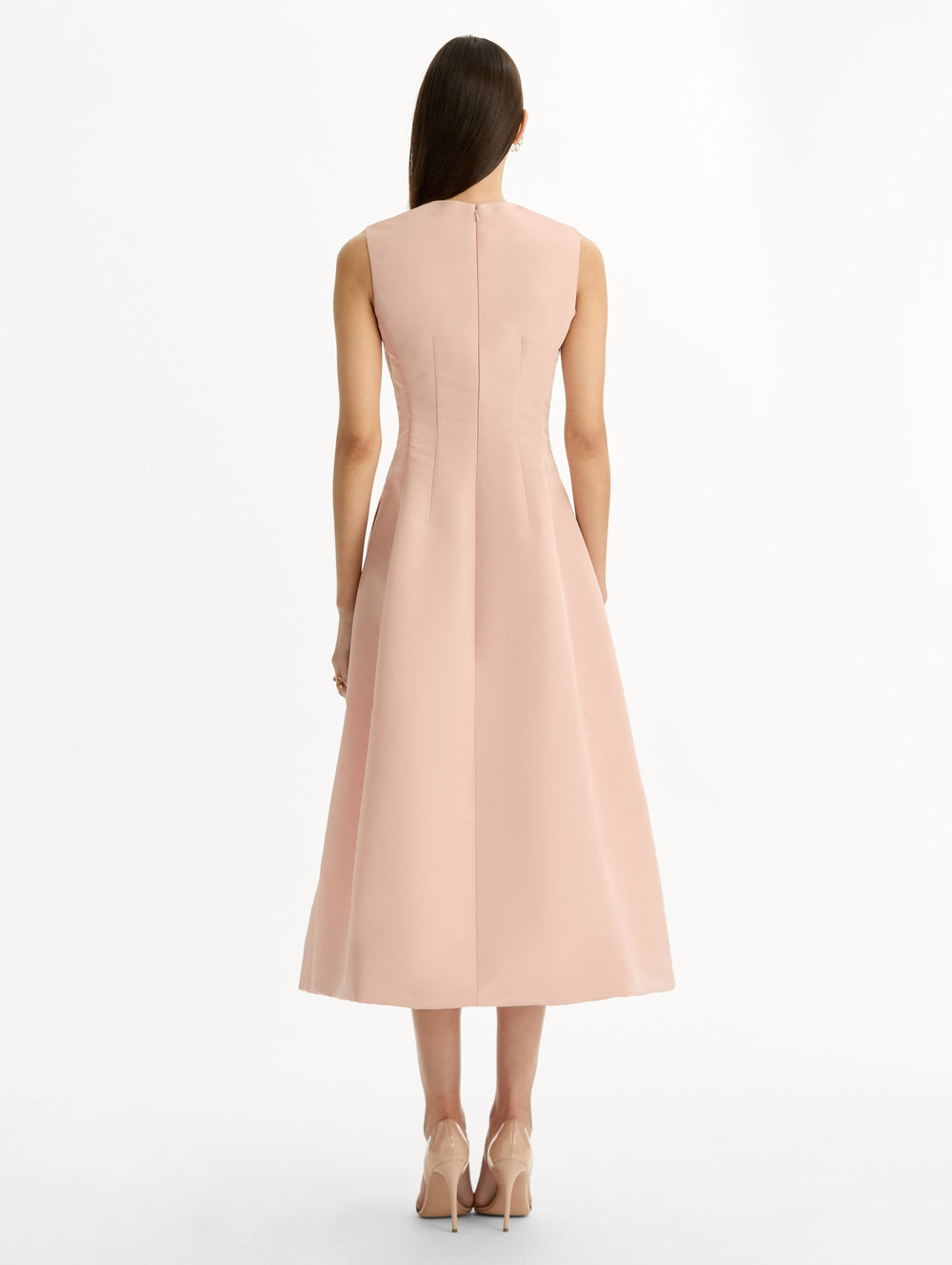Oscar de la Renta Bouquet Embroidered Cocktail Dress