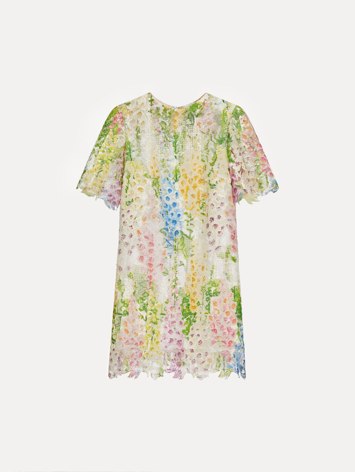 Oscar de la Renta Foxglove Guipure Shift Dress