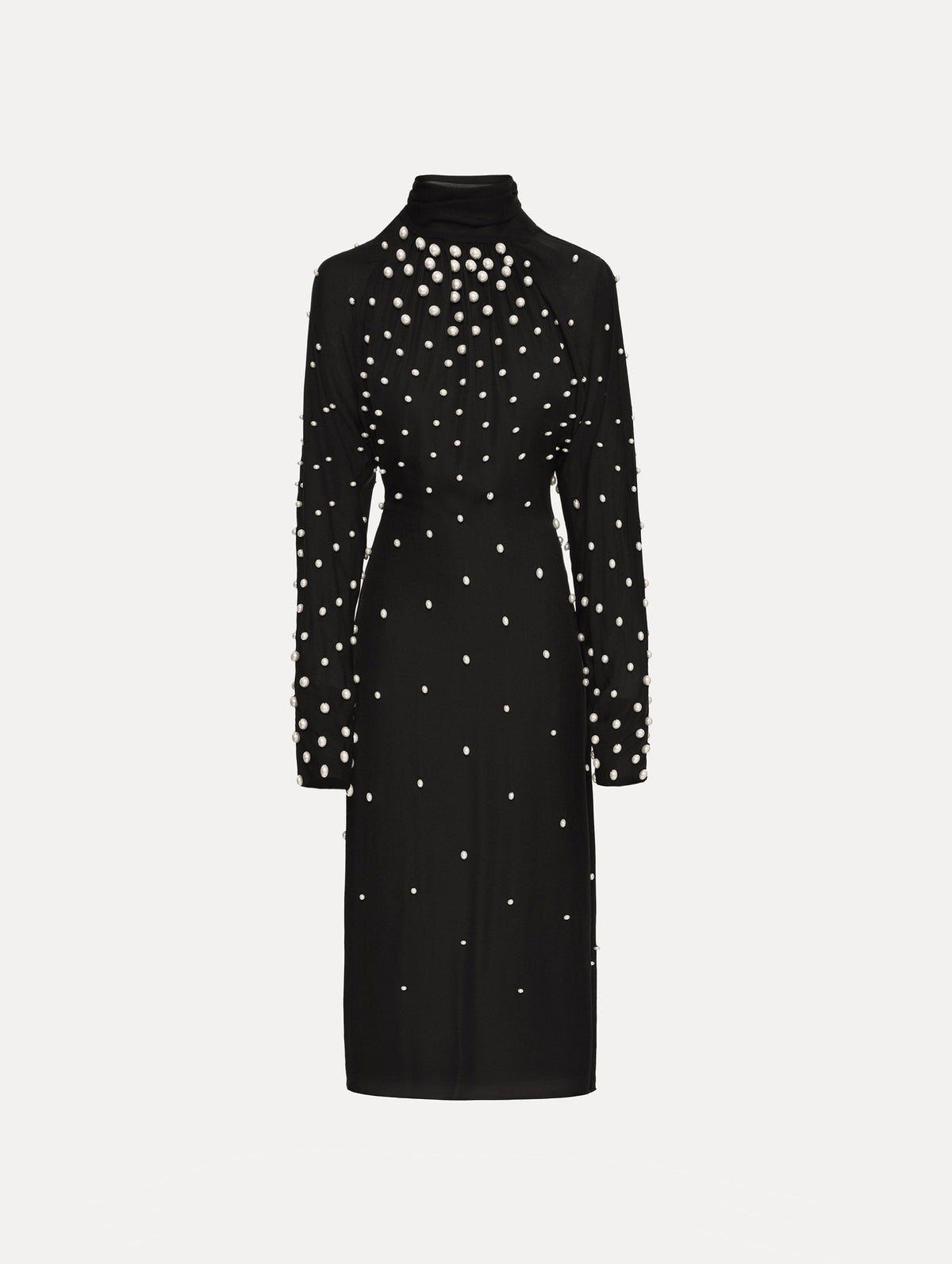 Oscar de la Renta Pearl Cluster Georgette Dress