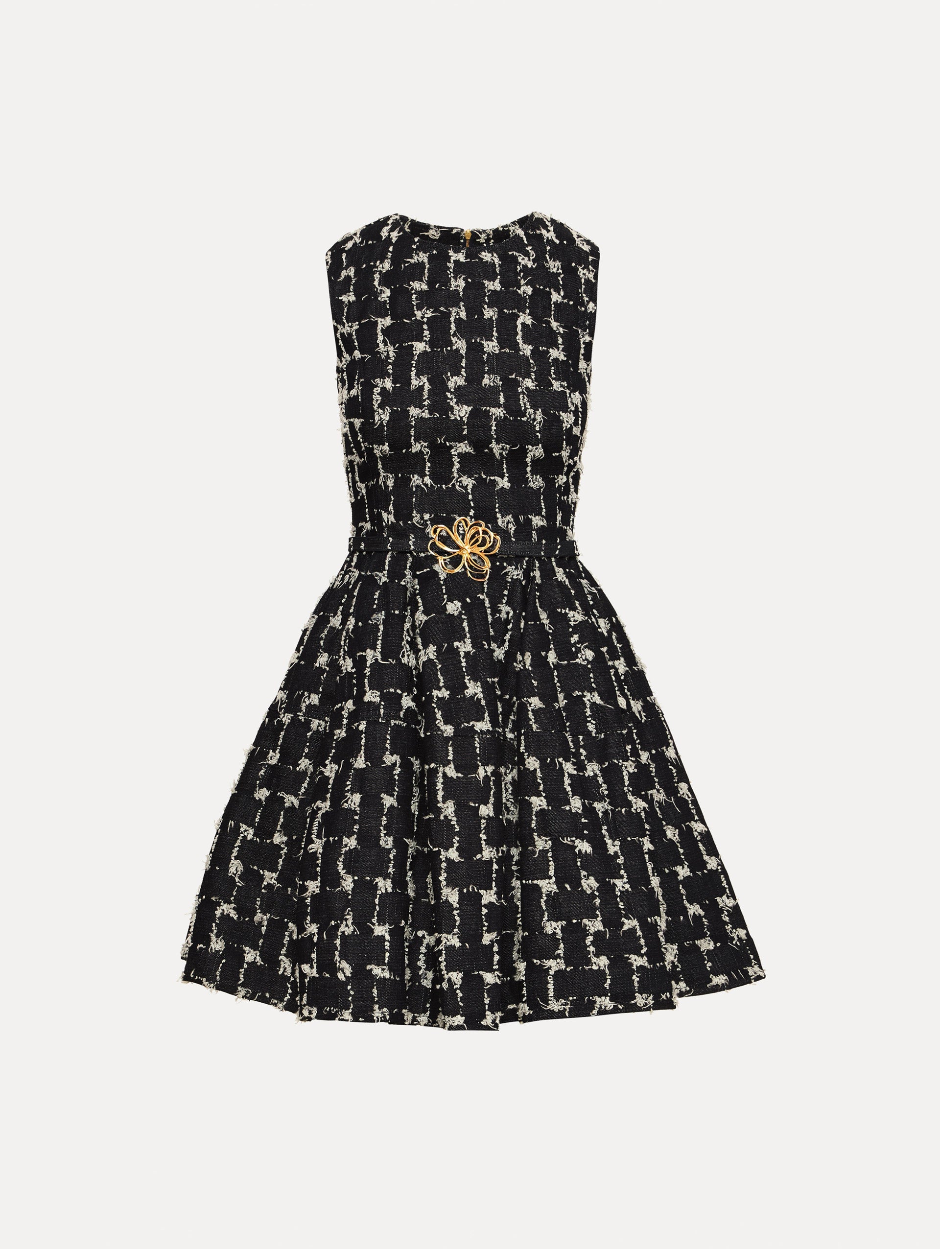 Oscar de la Renta Woven Denim Jacquard Mini Dress