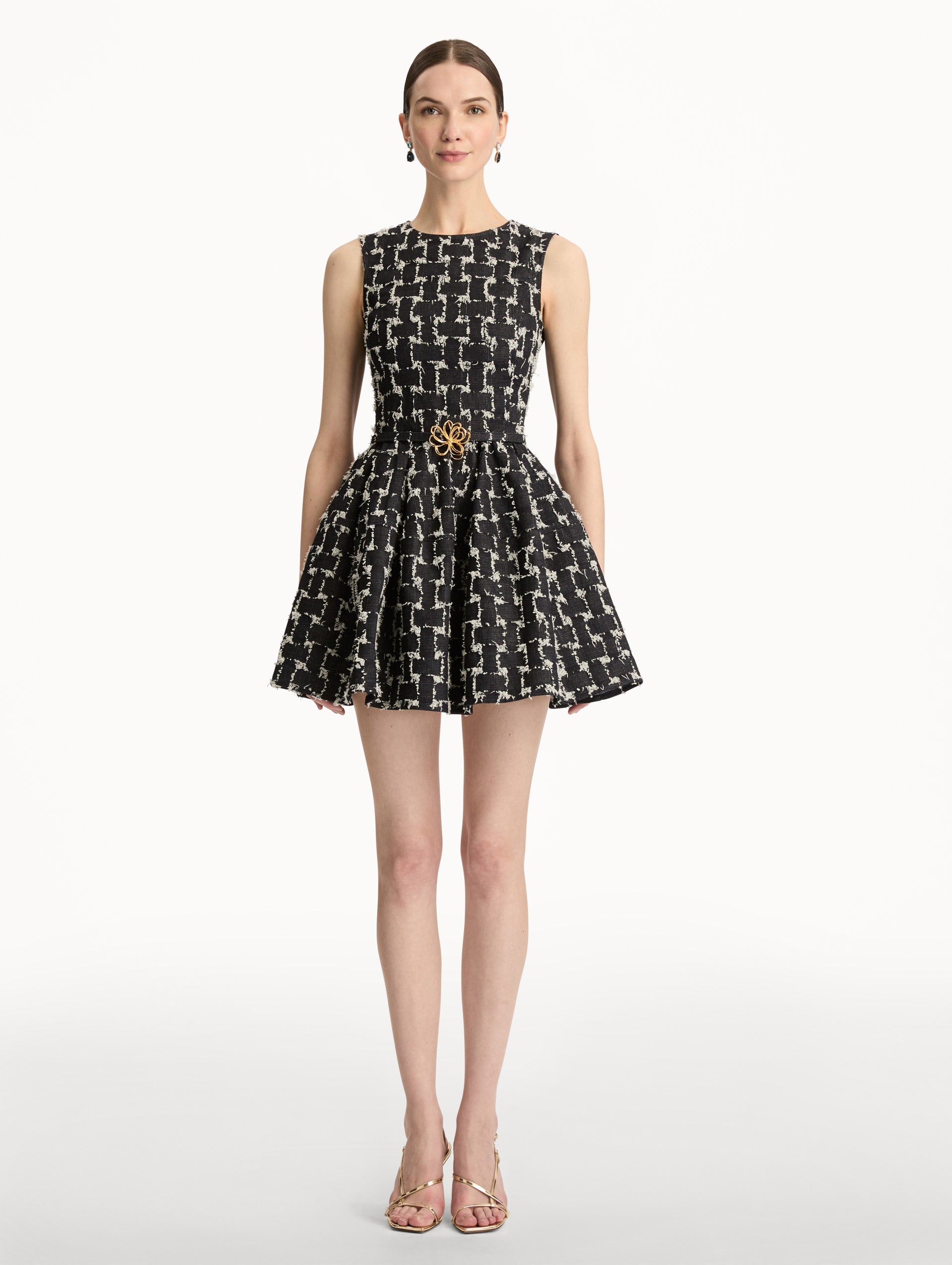 Oscar de la Renta Woven Denim Jacquard Mini Dress