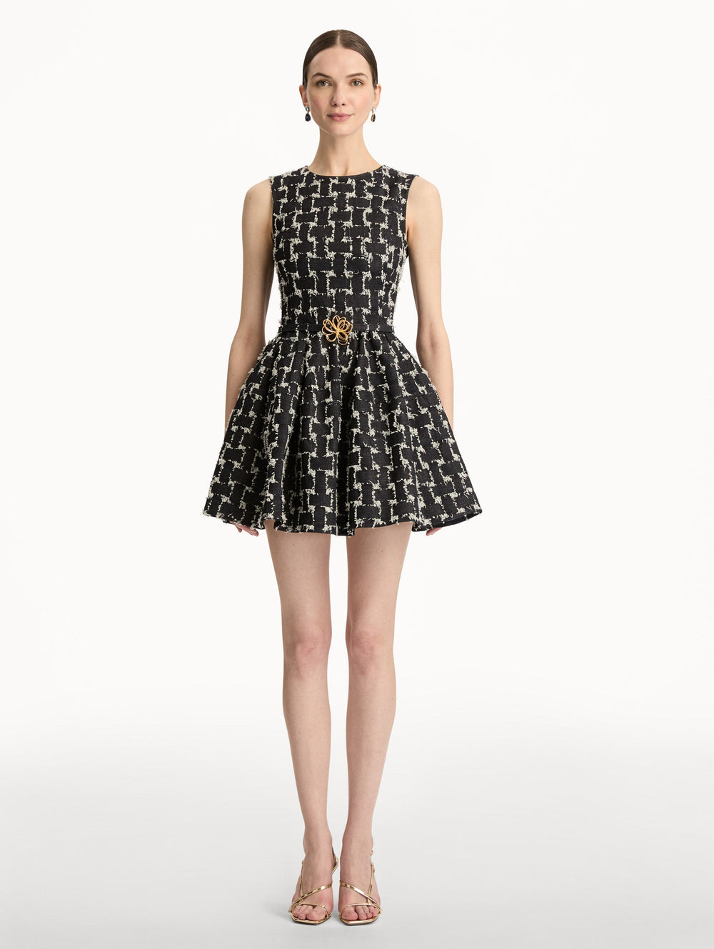 Oscar de la Renta Woven Denim Jacquard Mini Dress