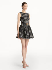 Oscar de la Renta Woven Denim Jacquard Mini Dress
