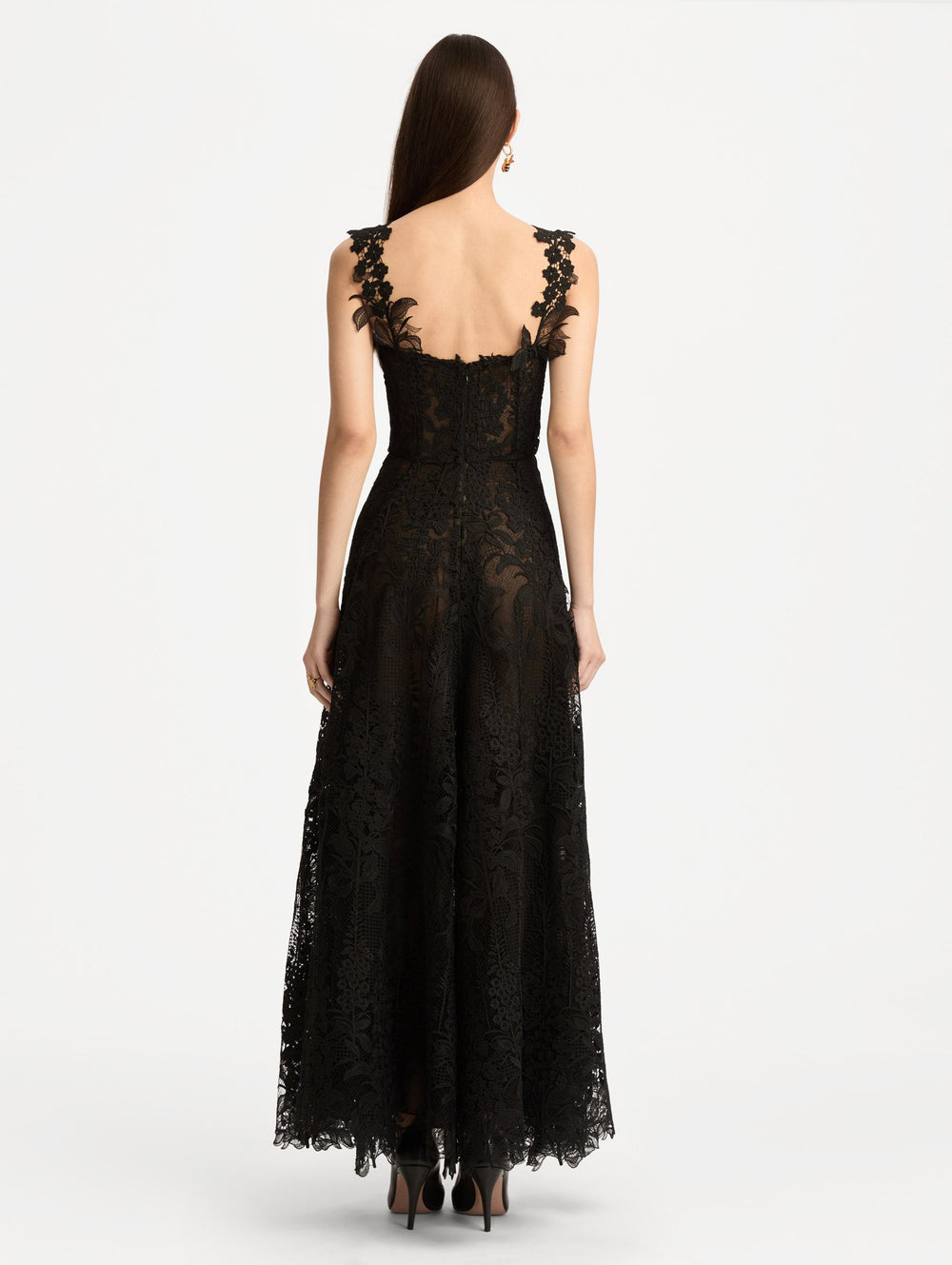 Oscar de la Renta Foxglove Guipure Cocktail Dress