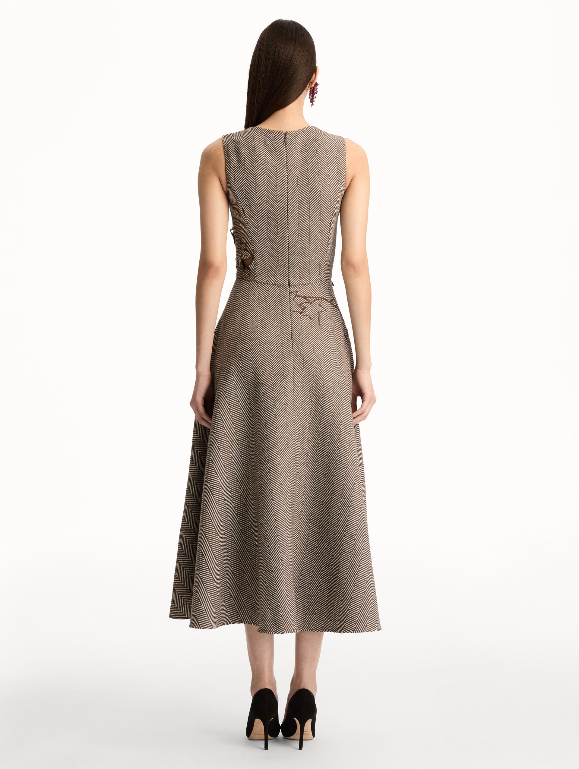 Oscar de la Renta Ivy Threadwork Cutout Dress