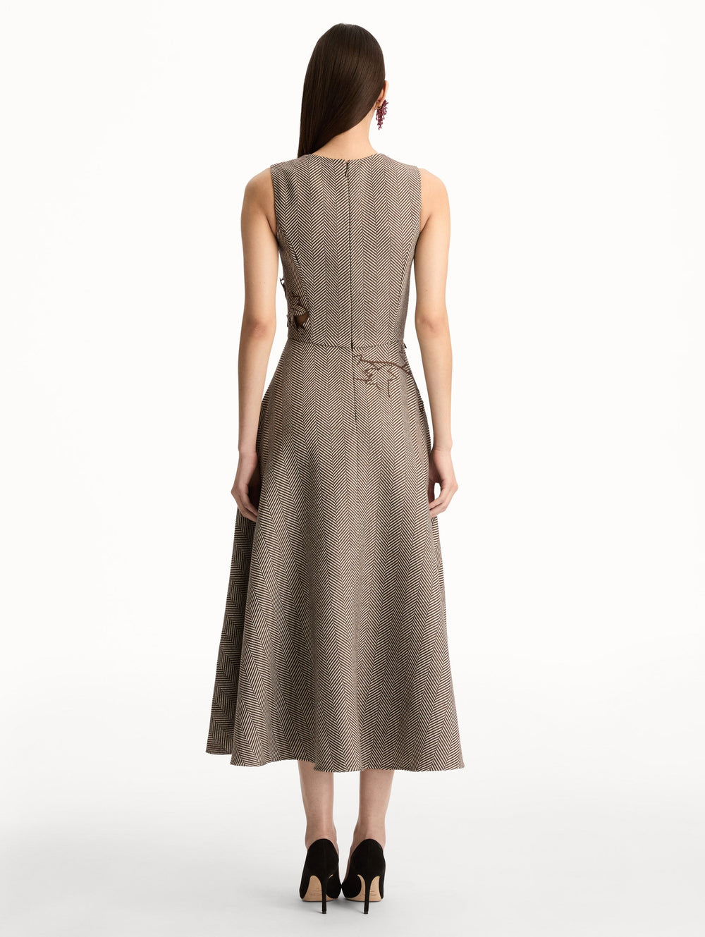 Oscar de la Renta Ivy Threadwork Cutout Dress