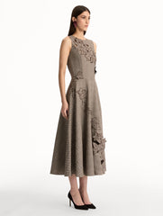 Oscar de la Renta Ivy Threadwork Cutout Dress