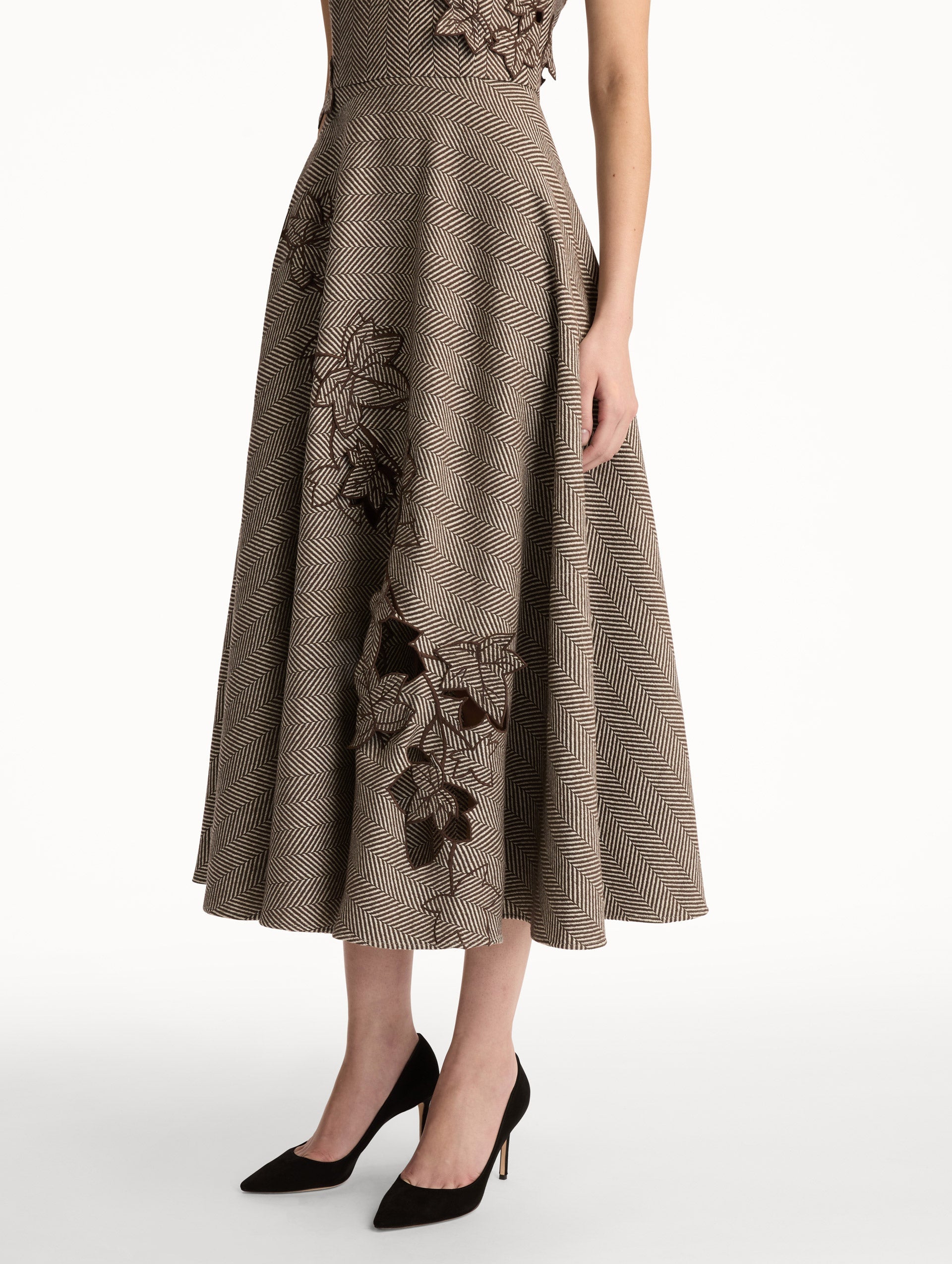 Oscar de la Renta Ivy Threadwork Cutout Dress