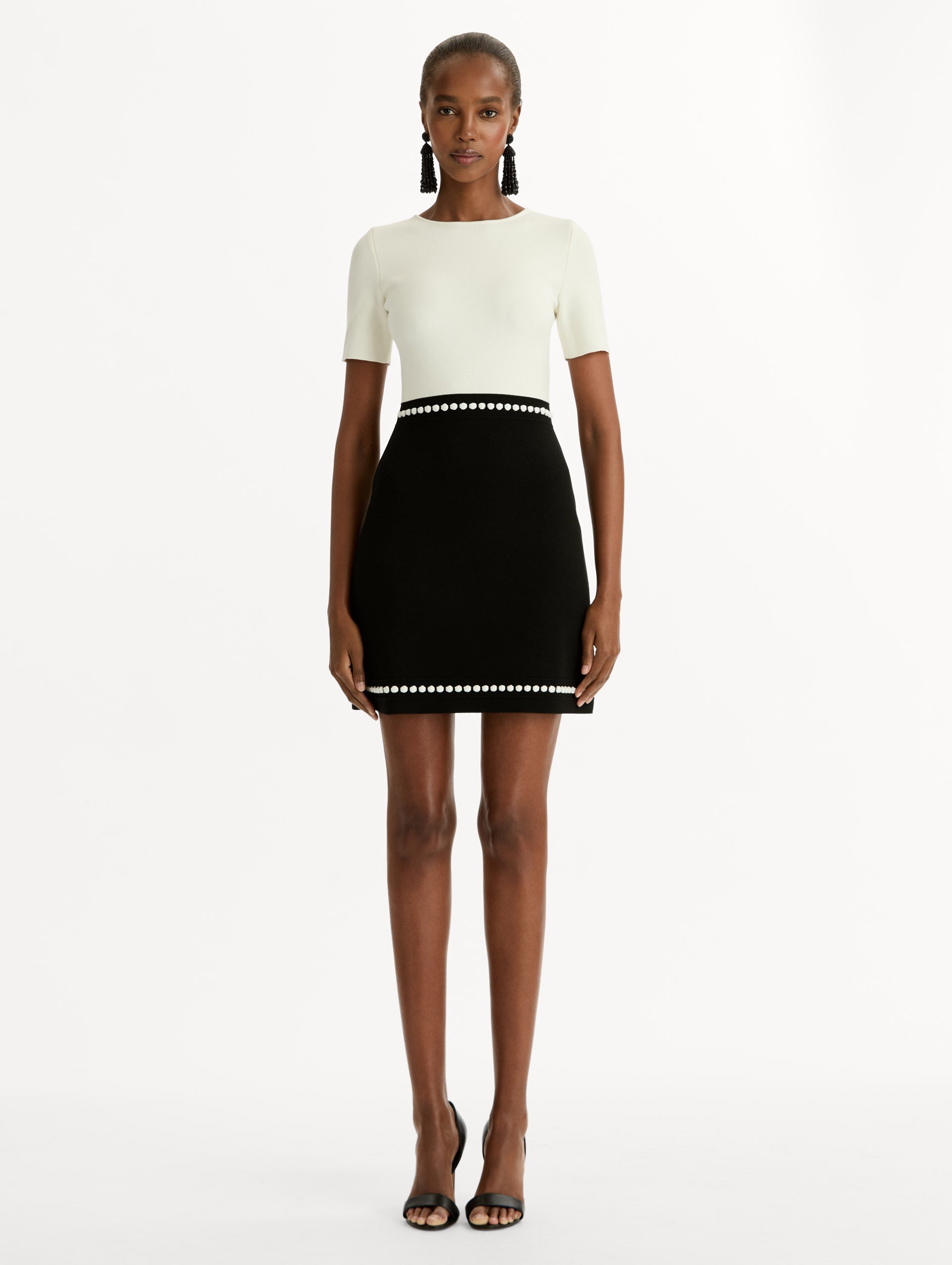 Oscar de la Renta Bubble Trim Dress