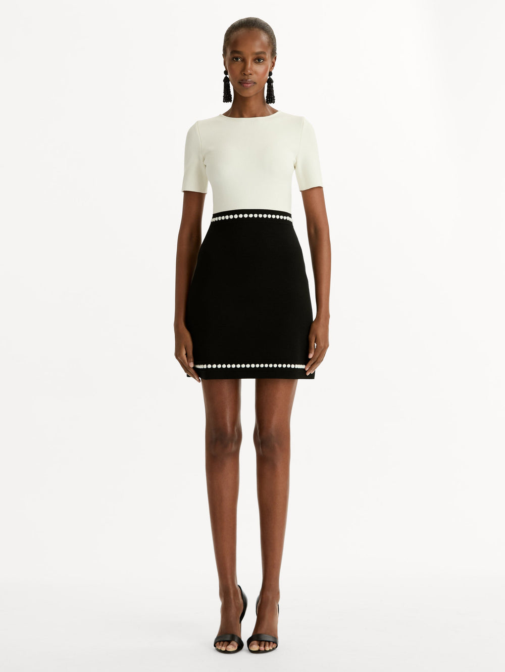 Oscar de la Renta Bubble Trim Dress