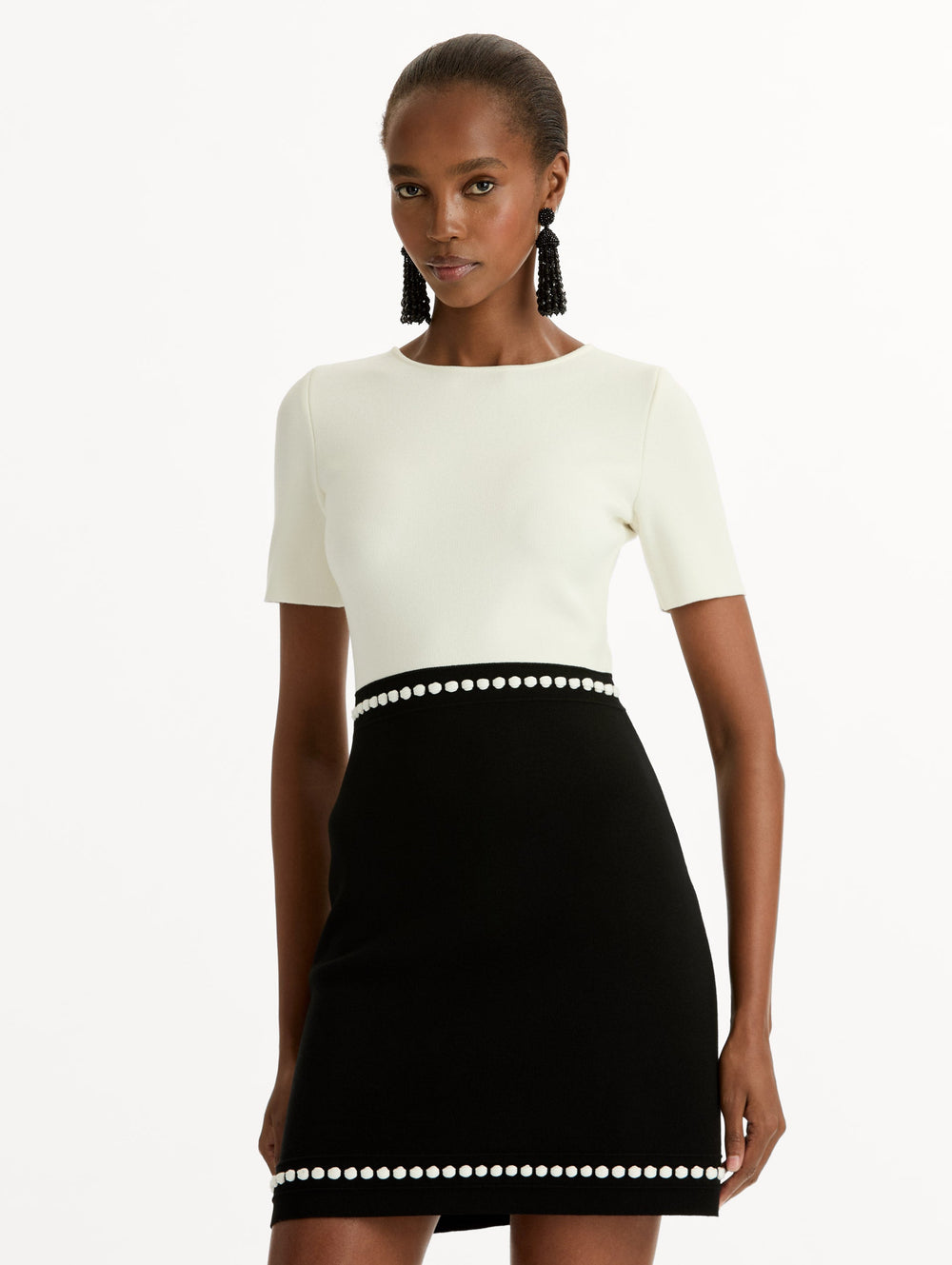 Oscar de la Renta Bubble Trim Dress