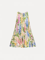 Oscar de la Renta Foxglove Cotton Poplin Trapeze Dress