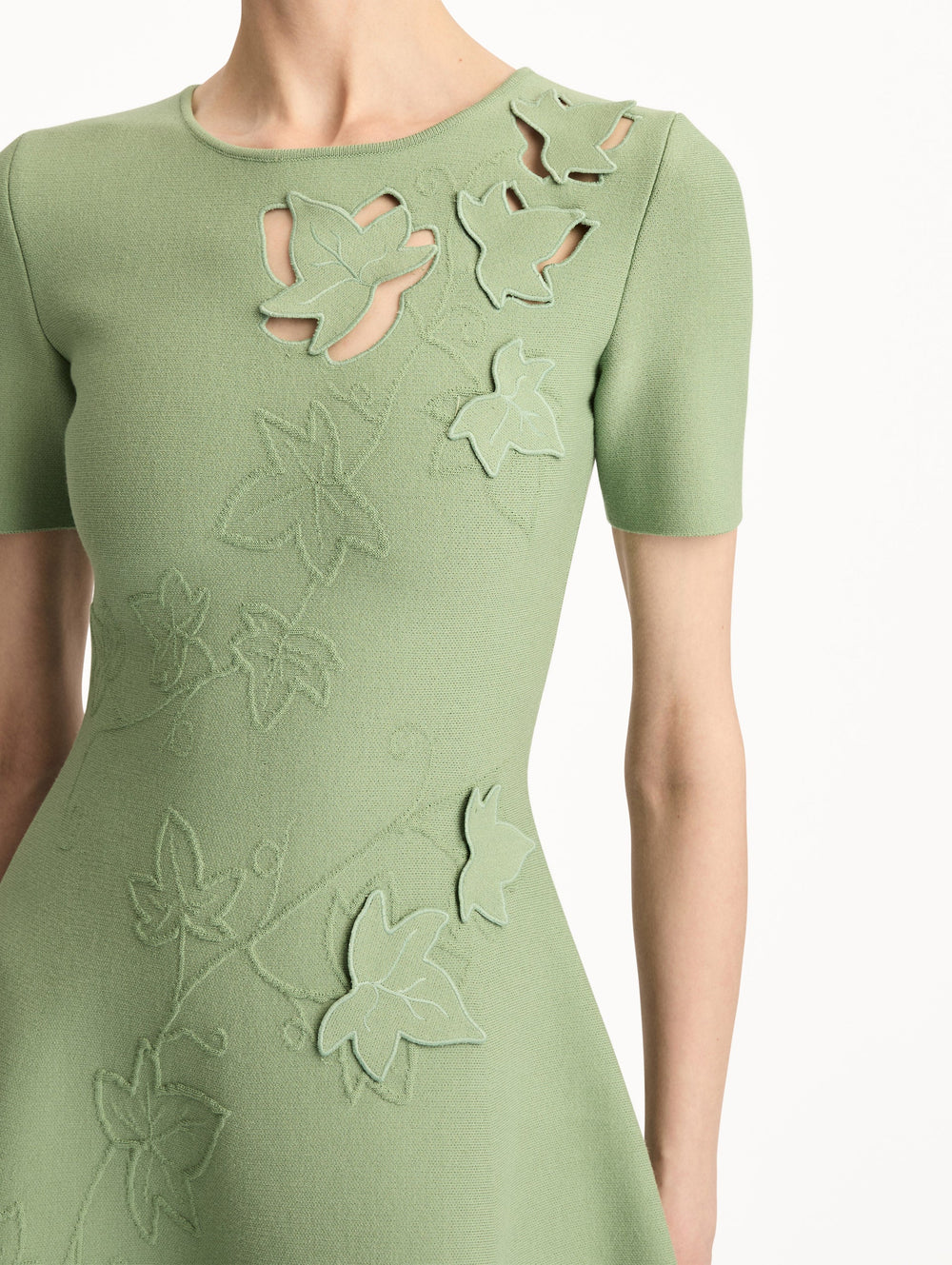 Oscar de la Renta Ivy Cutout Knit Dress