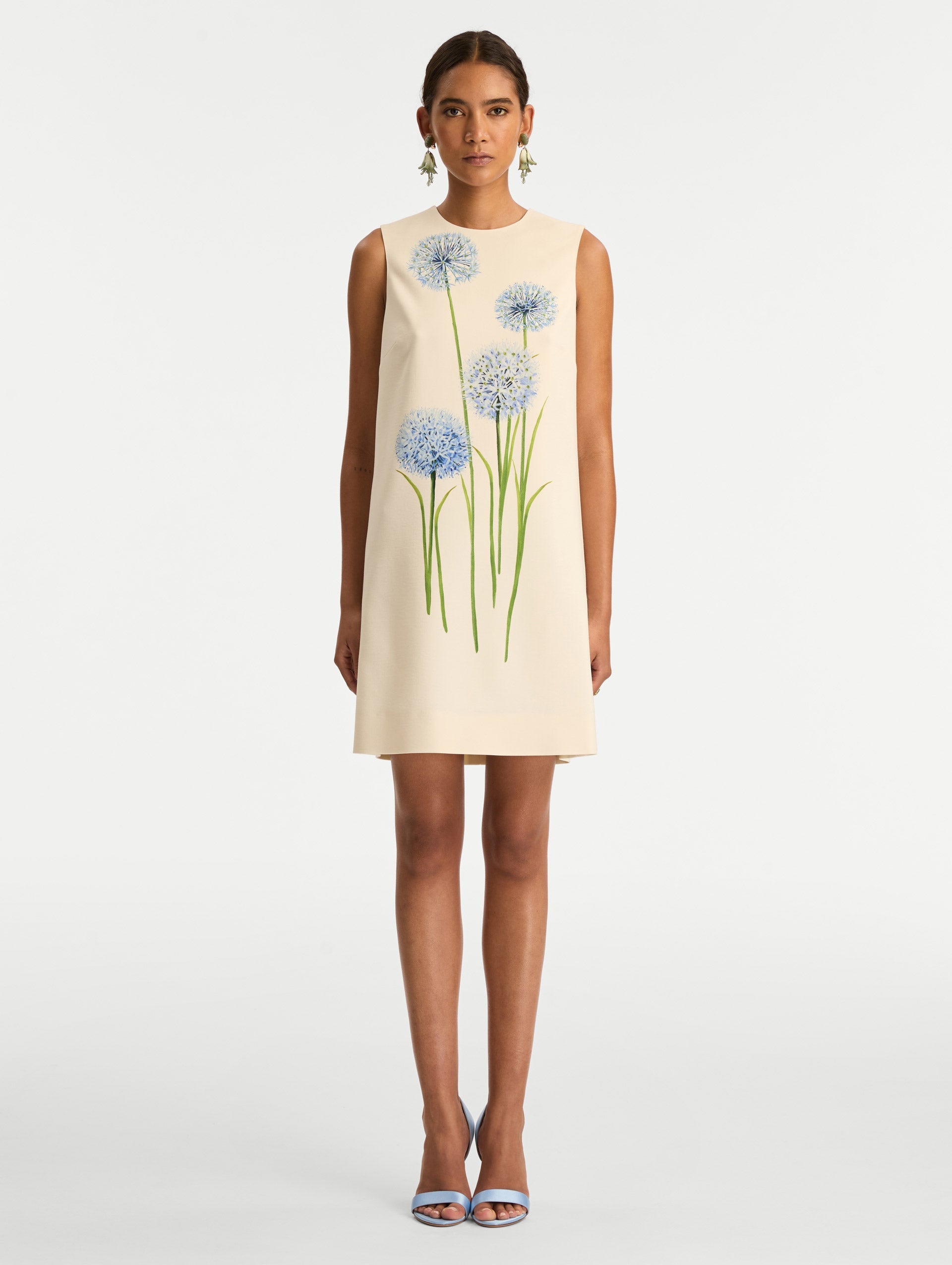 Oscar de la Renta Allium Wool Shift Dress