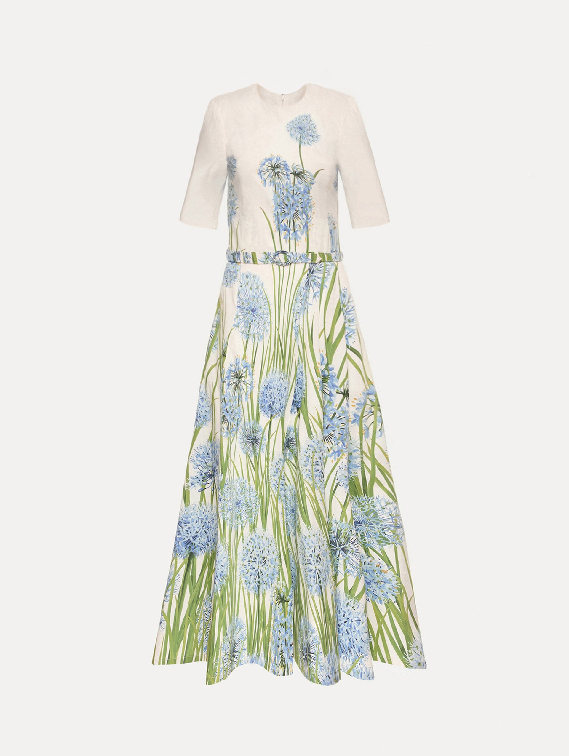 Oscar de la Renta Degradé Allium Cotton Poplin Dress
