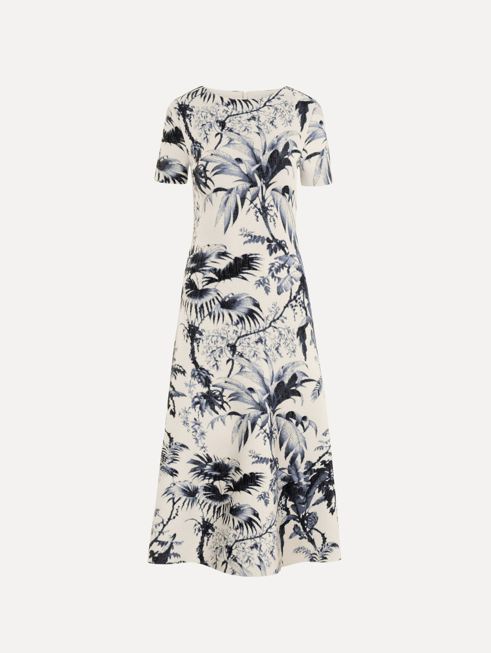 Oscar de la Renta Chiné Palm Leaves Knit Dress