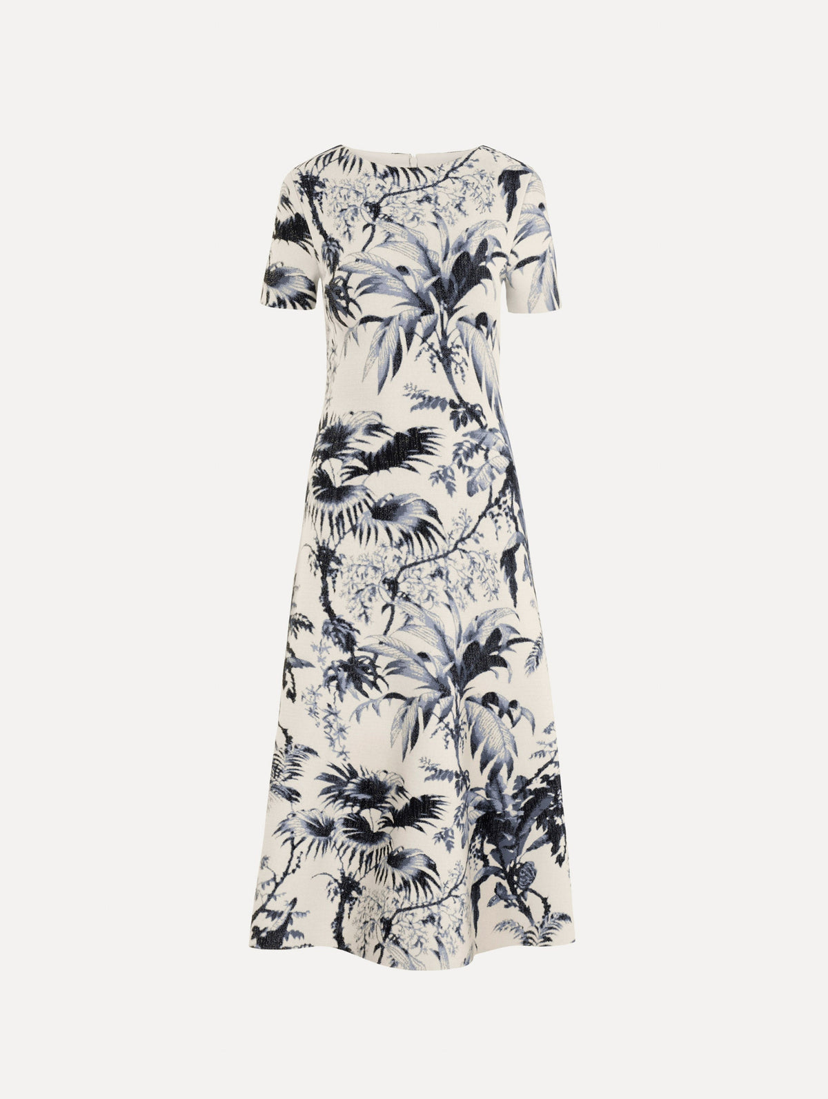 Oscar de la Renta Chiné Palm Leaves Knit Dress