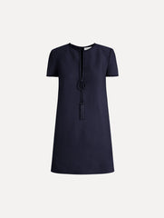 Oscar de la Renta Beaded Bow-Detail Shift Dress