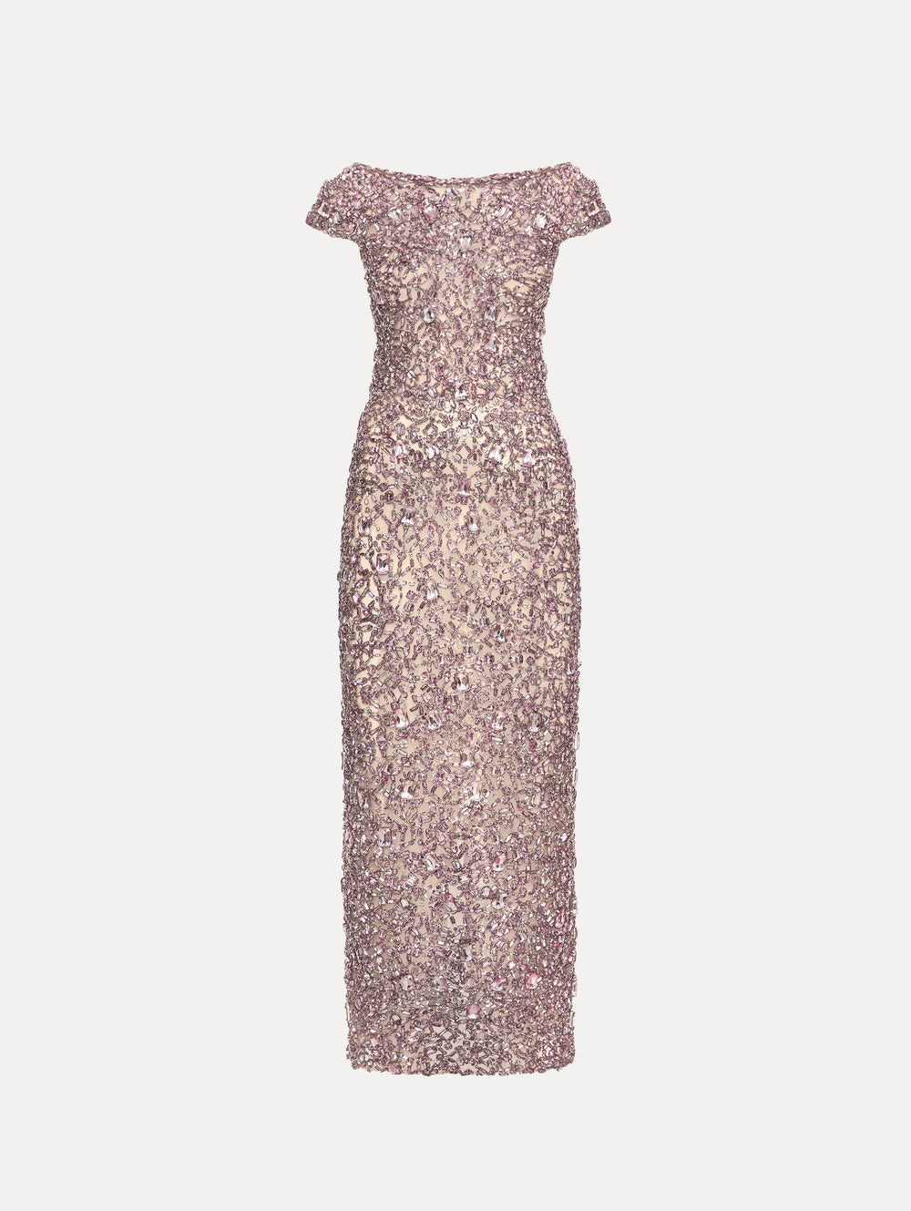 Oscar de la Renta Mosaic Crystal Embroidered Gown