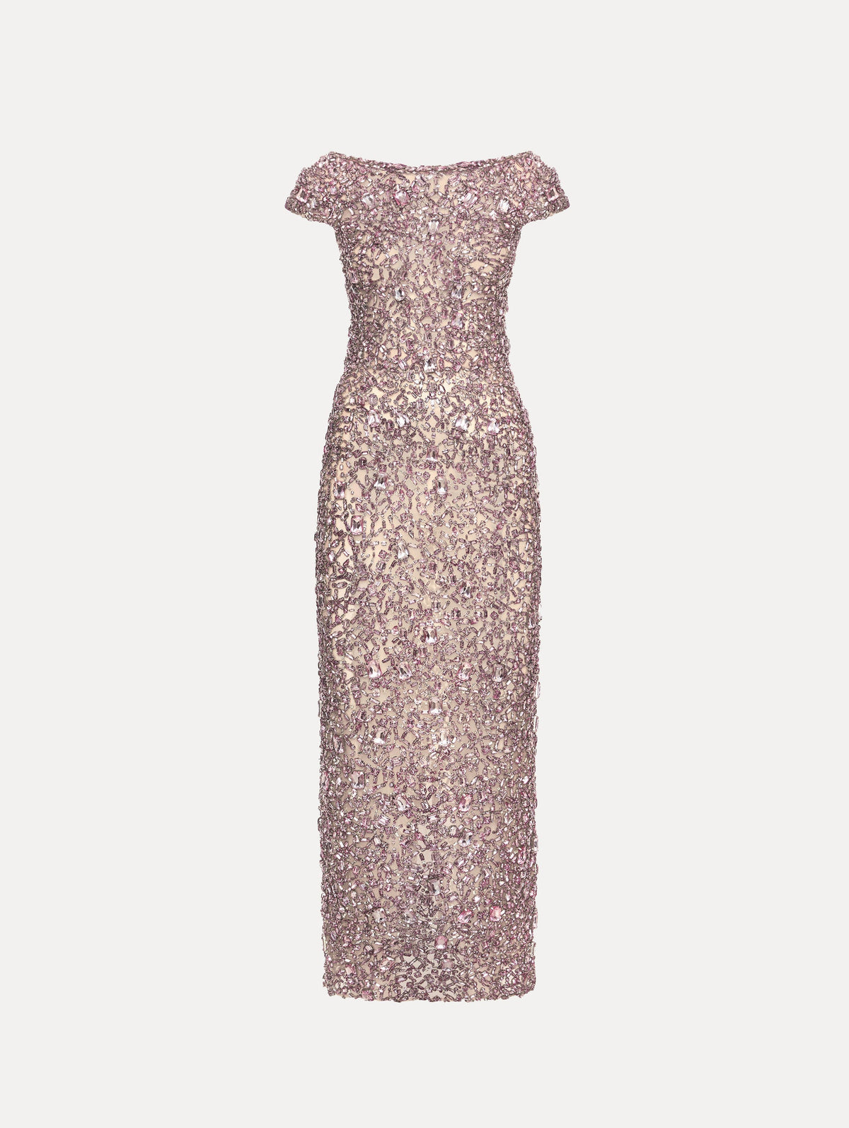 Oscar de la Renta Mosaic Crystal Embroidered Gown