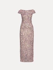 Oscar de la Renta Mosaic Crystal Embroidered Gown