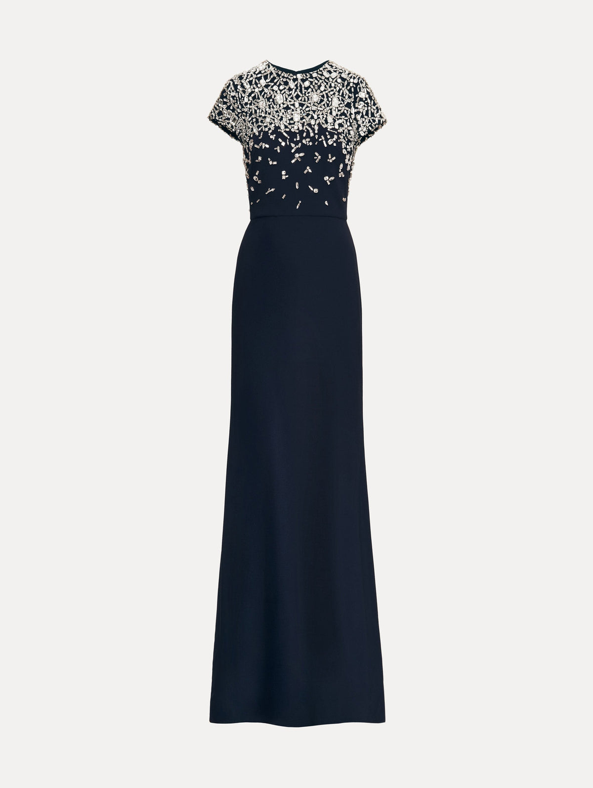 Oscar de la Renta Mosaic Crystal Embroidered Cady Gown
