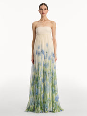 Oscar de la Renta Degradé Allium Chiffon Gown