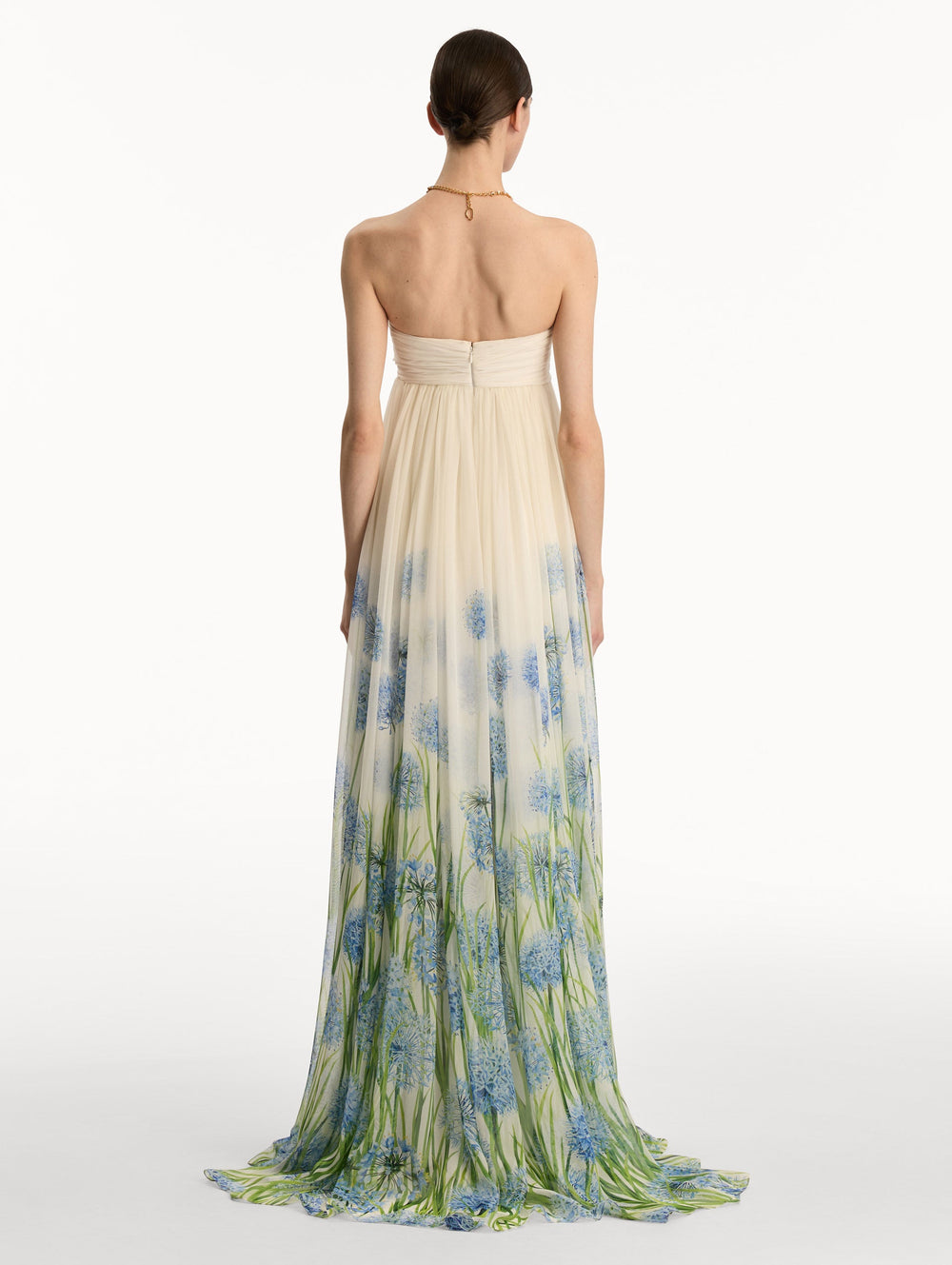 Oscar de la Renta Degradé Allium Chiffon Gown