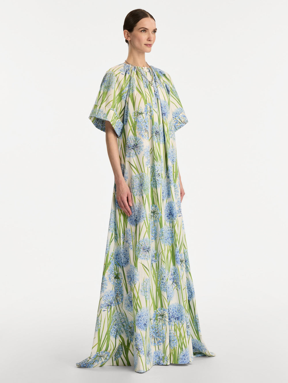 Oscar de la Renta Allium Cotton Poplin Caftan