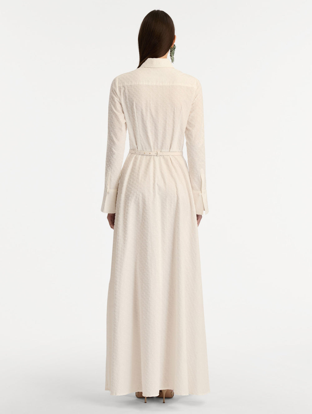 Oscar de la Renta Oscar Chain-Link Cotton Poplin Caftan