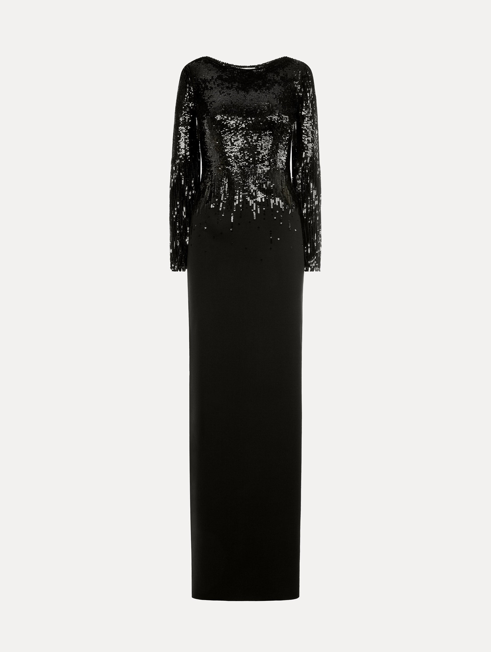 Oscar de la Renta Sequin Fringe Gown