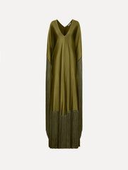 Oscar de la Renta Fringe Jersey Caftan