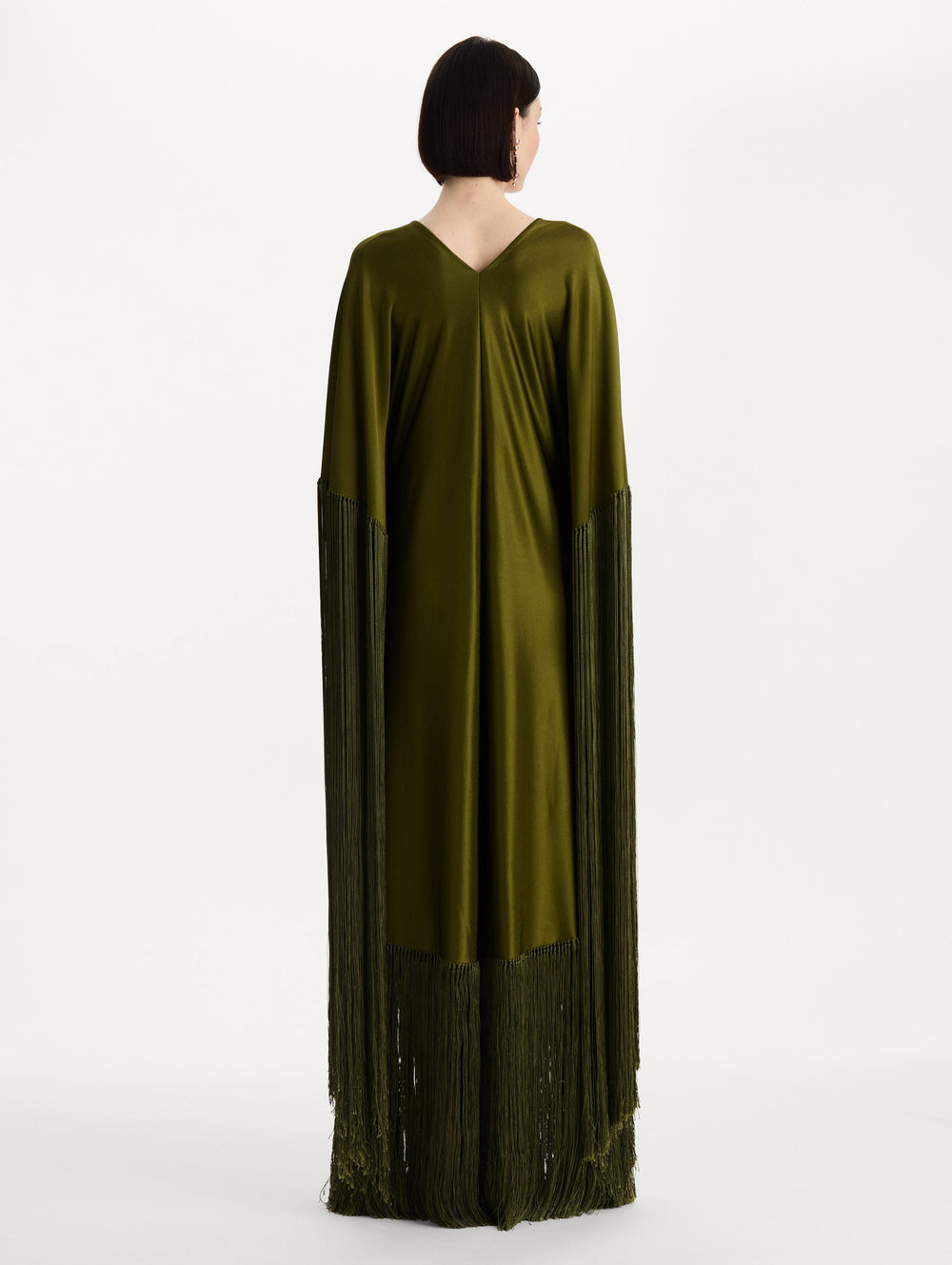 Oscar de la Renta Fringe Jersey Caftan