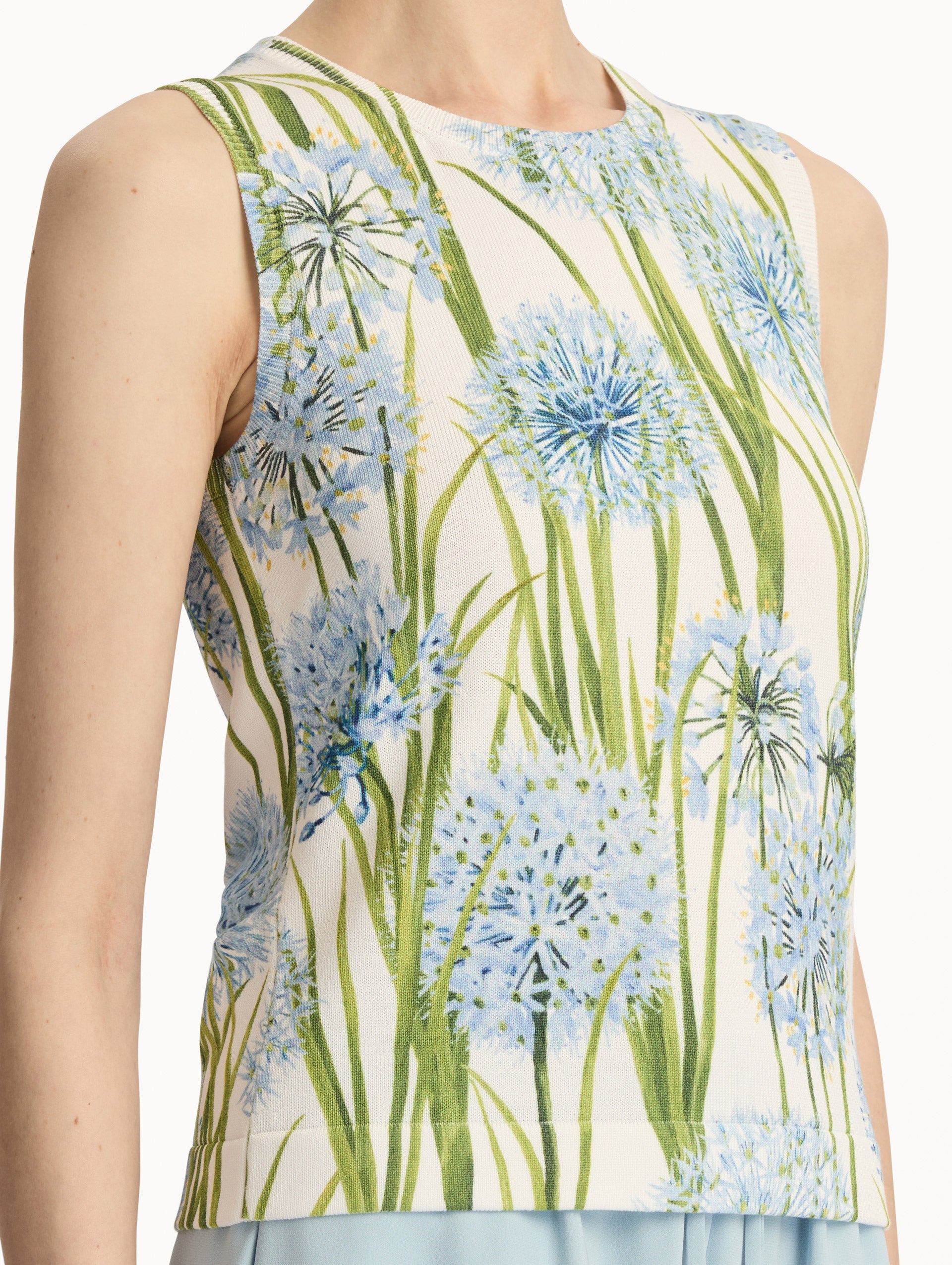 Oscar de la Renta Allium Printed Tank