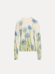 Oscar de la Renta Allium Printed Pullover