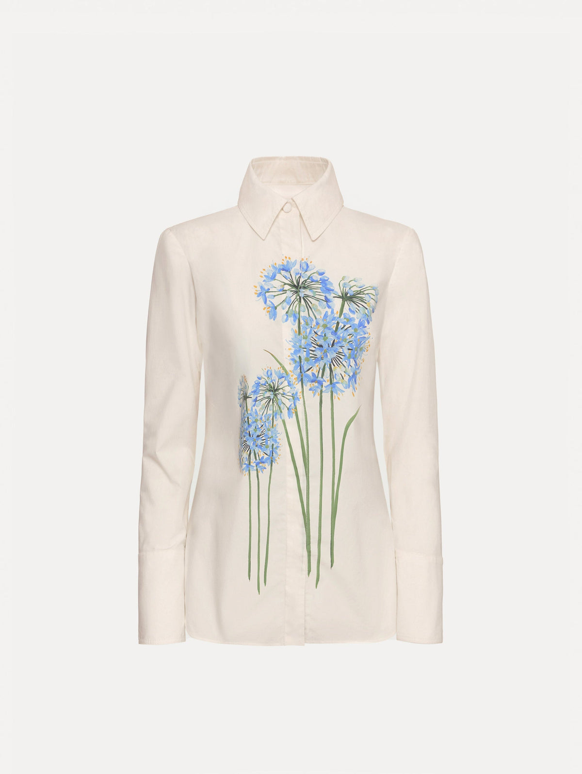 Oscar de la Renta Allium Cotton Poplin Blouse