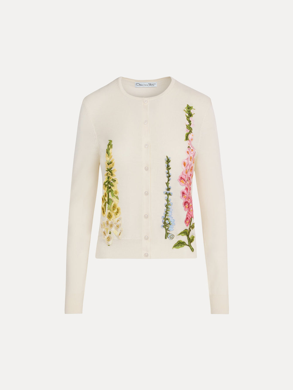 Oscar de la Renta Foxglove Threadwork Cardigan