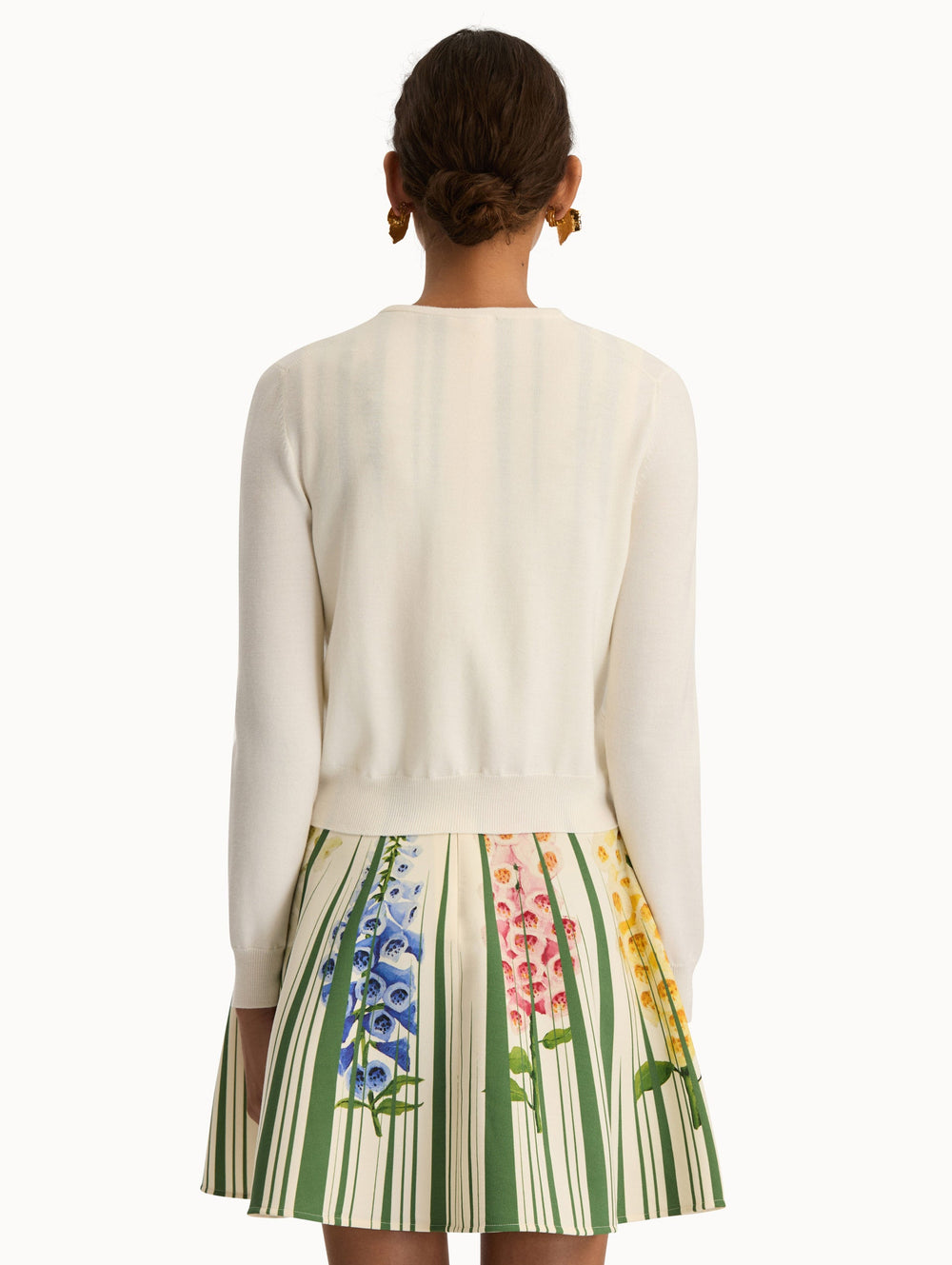 Oscar de la Renta Foxglove Threadwork Cardigan