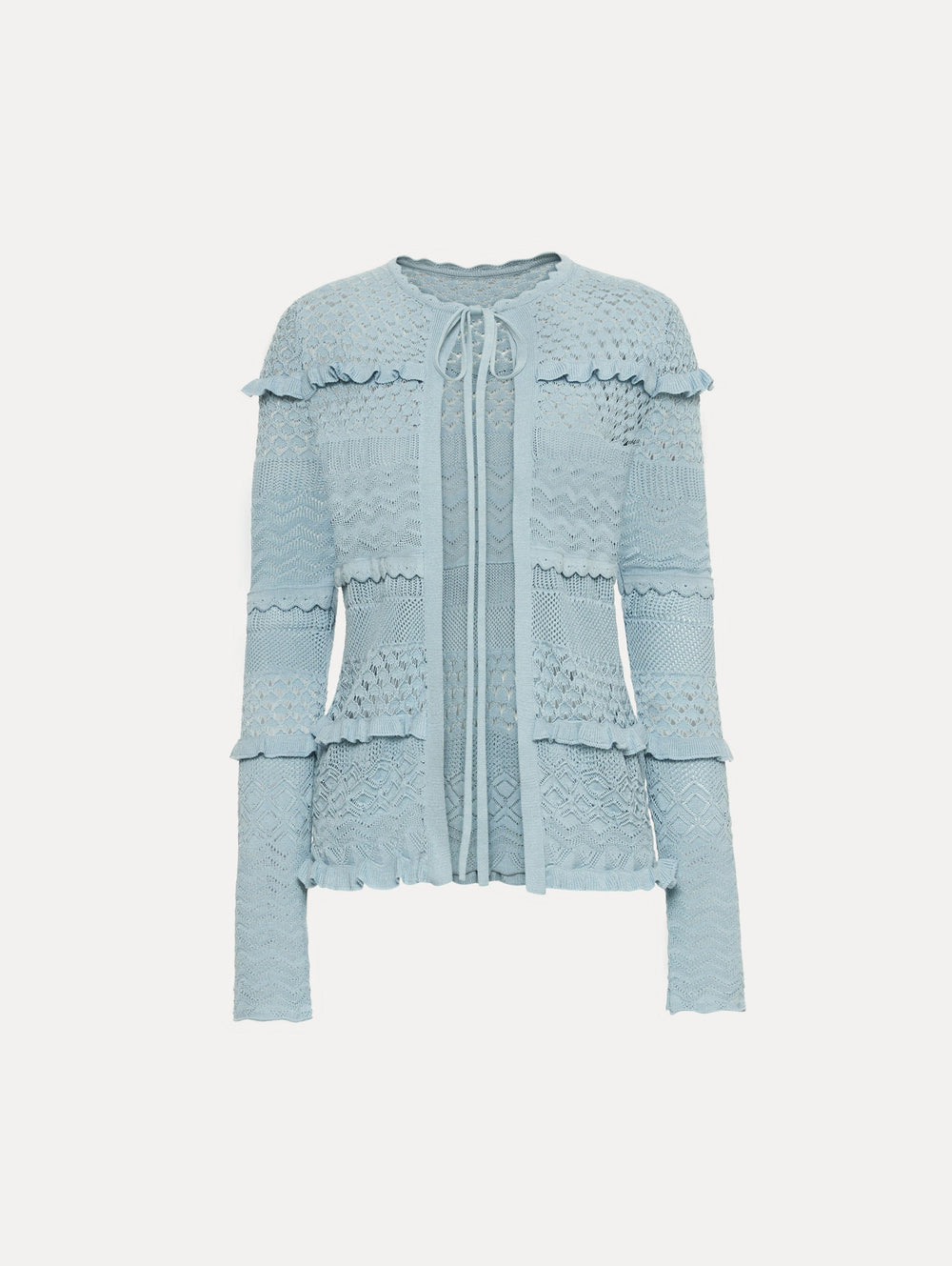 Oscar de la Renta Scallop Trim Cardigan