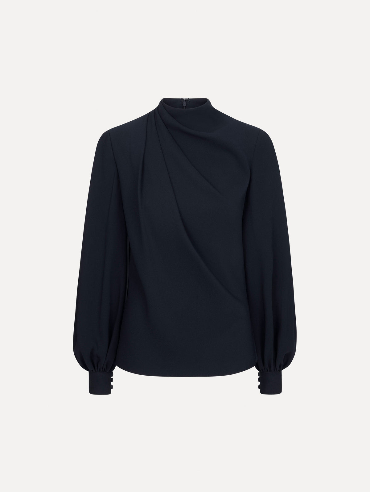 Oscar de la Renta Draped Georgette Blouse