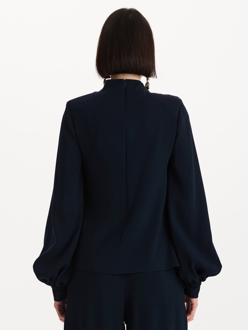 Oscar de la Renta Draped Georgette Blouse