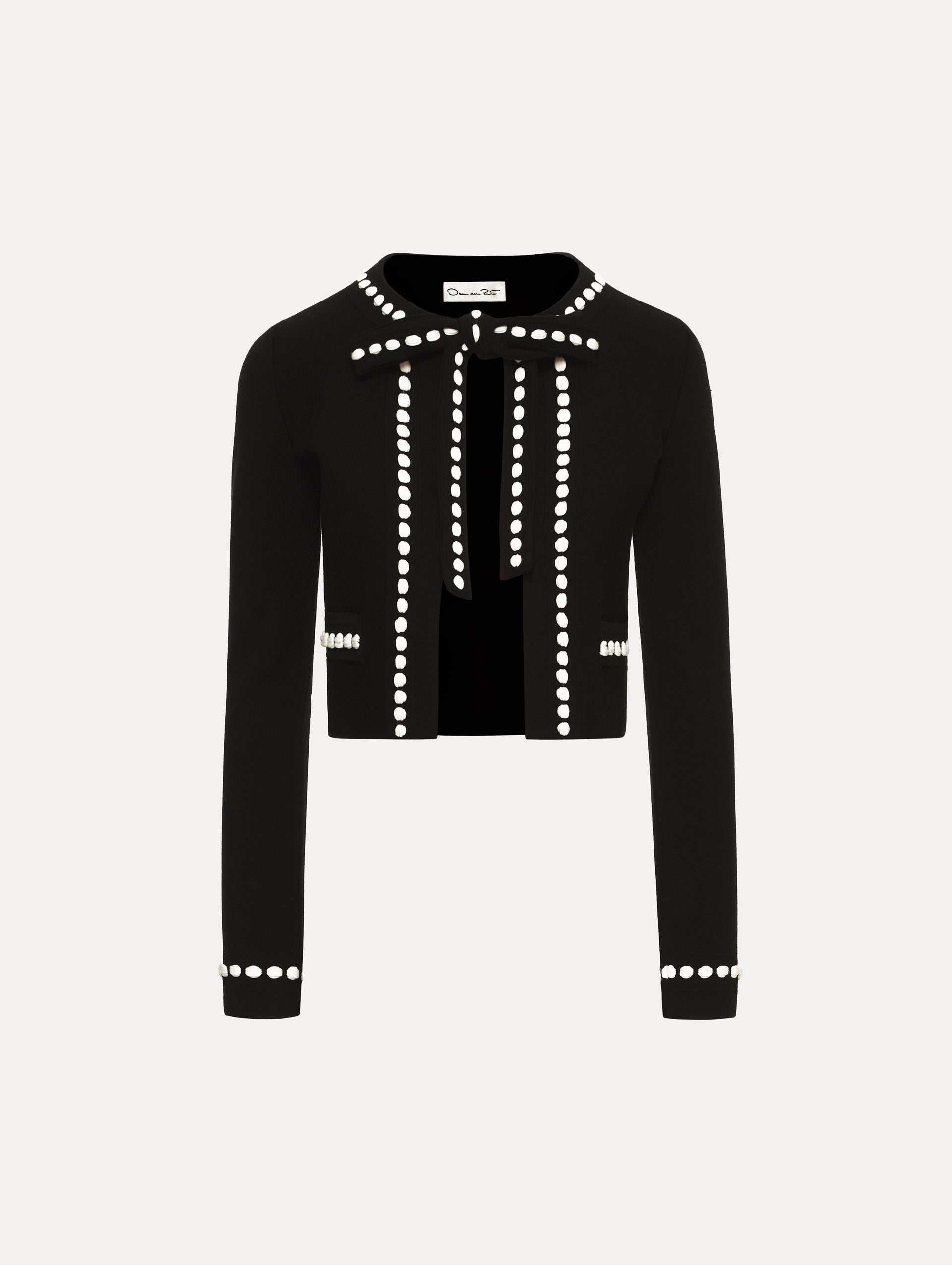 Oscar de la Renta Bubble Trim Cardigan