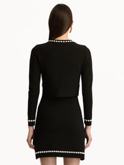 Oscar de la Renta Bubble Trim Cardigan