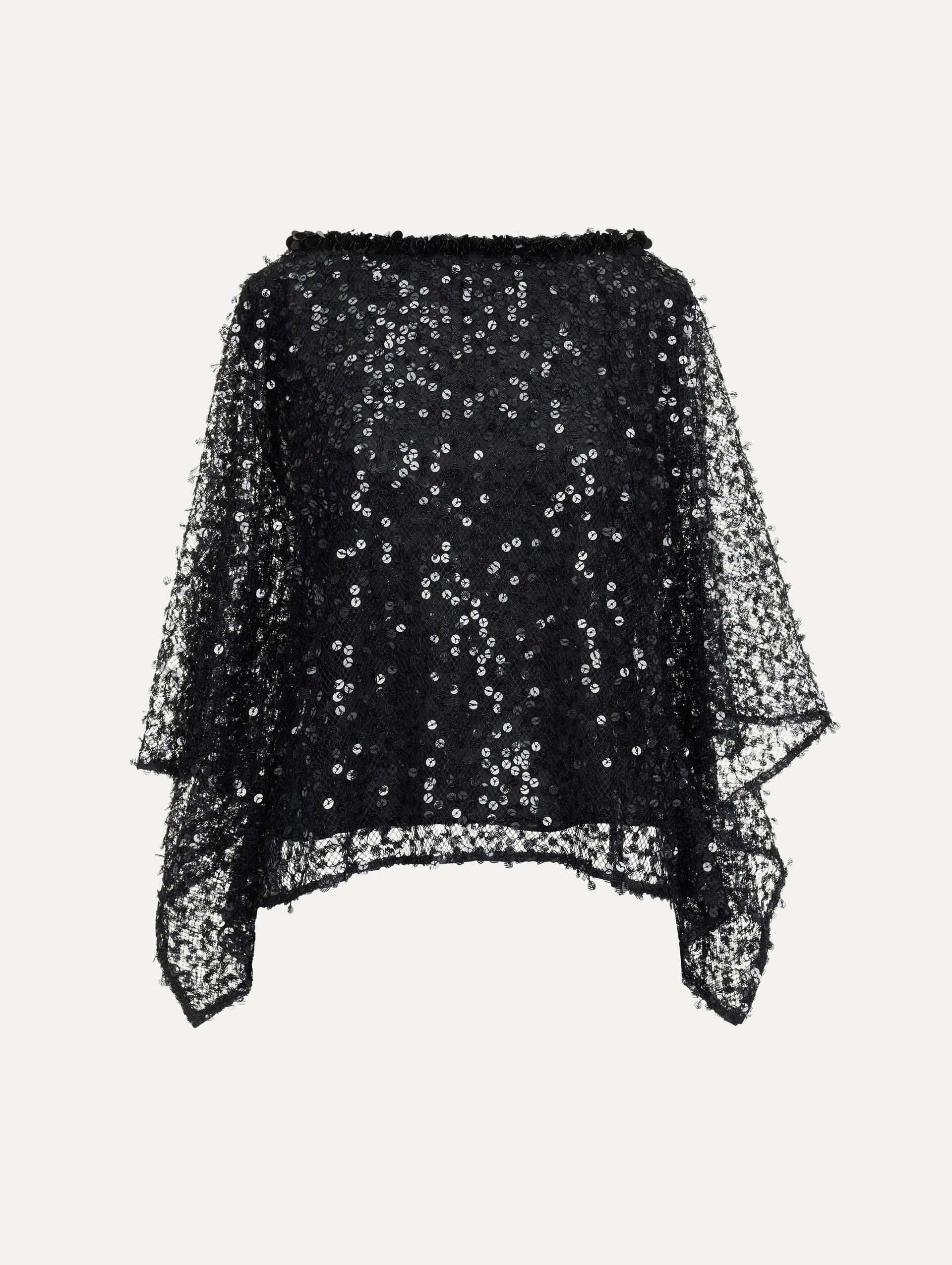Oscar de la Renta Floating Sequin Blouse
