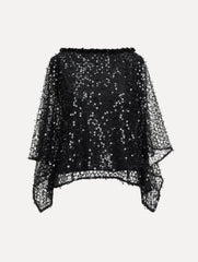Oscar de la Renta Floating Sequin Blouse